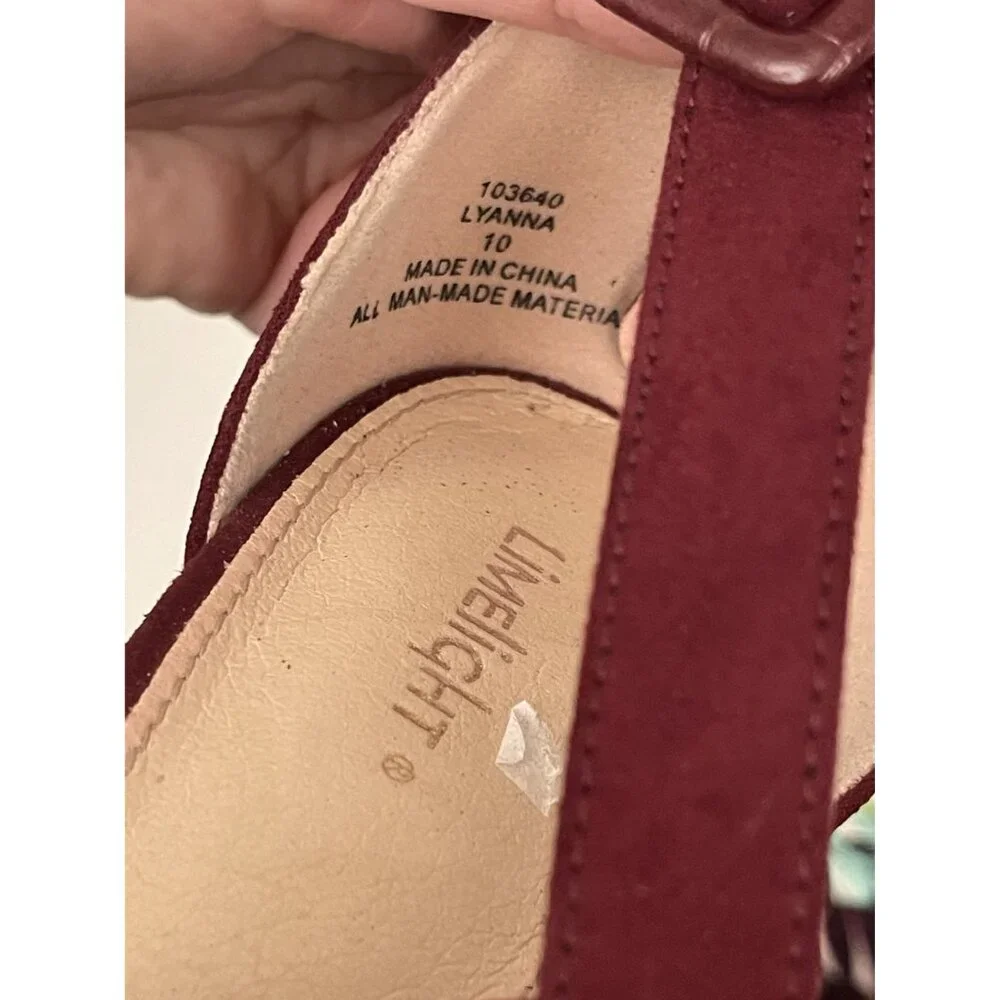 Limelight Women's Lyanna - Platform Peep Toe Block Dress Heels Shoe 10 Wine
